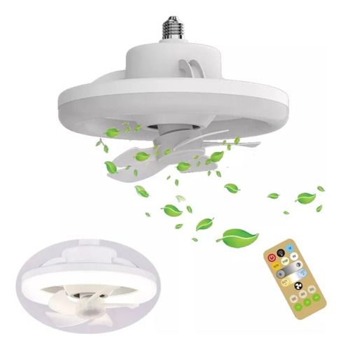 Lámpara De Ventilador De Techo Led Ajustable Pequeña E27 48w