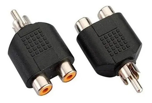 Adaptador Conector 2 Rca Hembra A Rca Macho