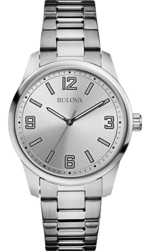 Reloj Bulova Corporate 96a154 Tienda Oficial Bulova Color de la correa Plateado Color del bisel Plateado Color del fondo Plateado