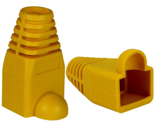 100 Pz Bota Capuchón Protector Amarillo Para Plug Rj45