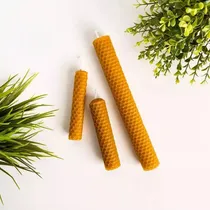 Comprar Velas De Miel Gruesas Por 50 Unidades! + 2 Portavelas 