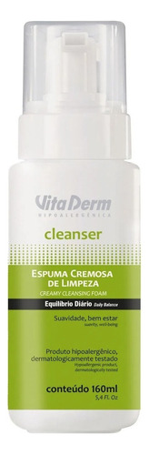 Espuma Cremosa De Limpeza Vita Derm 160ml