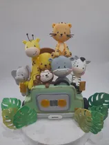 Comprar Adorno Torta Zafari Animalitos Frente Jeep