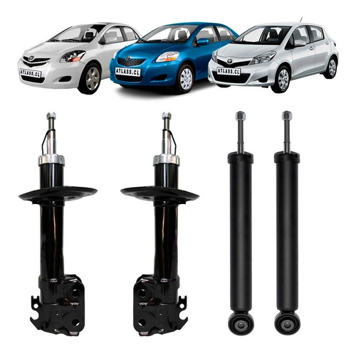 Kit Amortiguadores Del + Tra Para Toyota Yaris 2006-2013