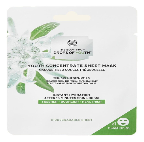 The Body Shop Sheet Mask Drops Of Youth 21 Ml