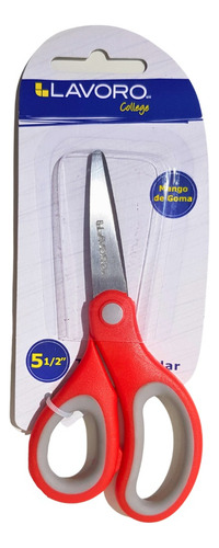 Tijera Escolar Ergonómica Mango De Goma 1/2 Pulgadas Lavoro