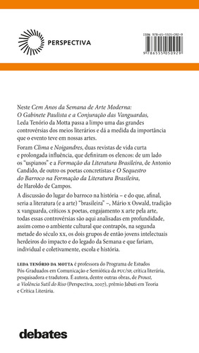 Cem Anos da Semana de Arte Moderna: O Gabinete Paulista e a Conjuração das Vanguardas, de Motta, Leda Tenório Da. Debates Editorial Editora Perspectiva Ltda., capa mole em português, 2022
