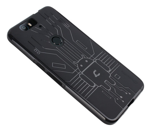 Huawei Nexus 6p Case, Cruzzerlite Bugdroid Circuit Case Comp