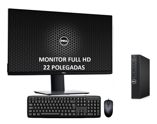 Cpu Dell 3050 Mini Core I5 7ger 16gb 240ssd + Monitor 22pol