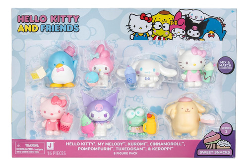 Hello Kitty Y Sus Amigos Sweet Snacks 8 Figuras Exclusivo