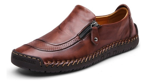 Hombre Mocasines Zapatos Casual Cuero Causales Calzado 9886