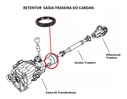 Retentor Saida Traseira Caixa Cardan Pajero Tr4 Io Md731708