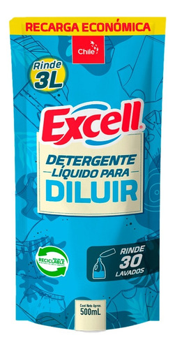 Detergente Liquido Para Diluir 500ml Excell