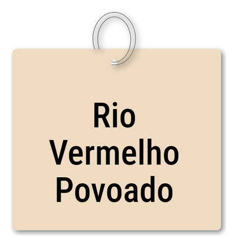 Chaveiro Rio Vermelho Povoado Mdf Souvenir C/ Argola