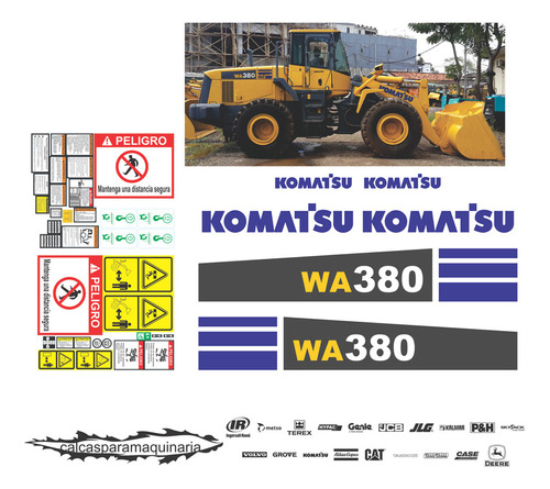 Kit De Calcas De Restauración Para Komatsu Wa 380-5