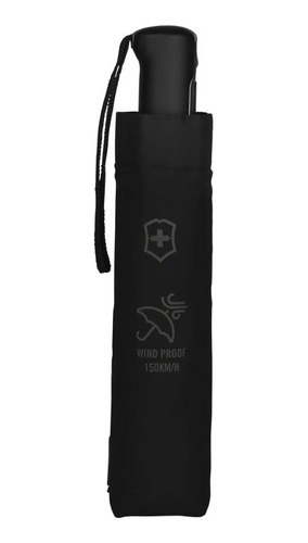 Paraguas Duomatic Victorinox Brand Collection Negro Diseño De La Tela Liso