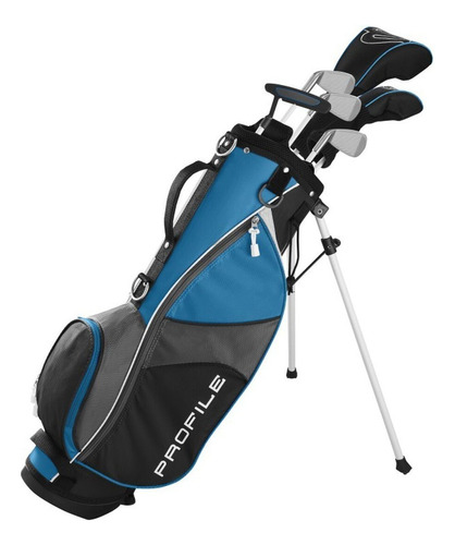 Set Golf Junior Wilson Profile Large 10/13 Años Color Negro C/ Gris Y Azul