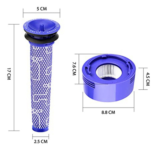 Paquete De 4 Filtros Para Dyson V7, V8 Animal Y V8 Absolutea