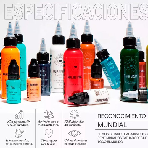 Tinta Profesional Para Tatuar Radiant Apple Green 1/2 Oz