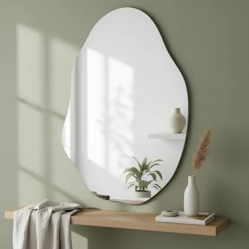 Espelho Lopazzi Orgânico 70x50 Lapidado Design Moderno Luxo