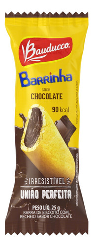 Biscoito Recheio Chocolate Bauducco Barrinha Pacote 25g