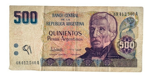 Billete 500 Pesos Argentinos Año 1977 !