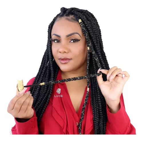 Kit 3 Linhas Lastex Brilhante Metalizado Box Braids Tranças!