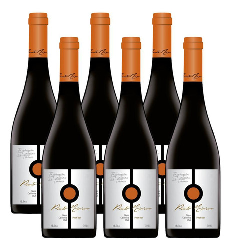 Vinho Punto Maximo Pinot Noir 750 Ml Kit Com 06 Un