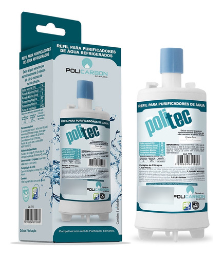 Refil Filtro Purificador De Agua Compatível Esmaltec Acqua7 - Politec