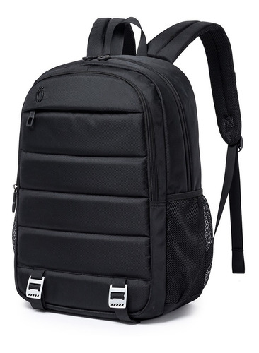 Mochila Ozil Executiva Notebook Tablet Espaçosa Resistente Cor Preto Desenho do tecido Liso