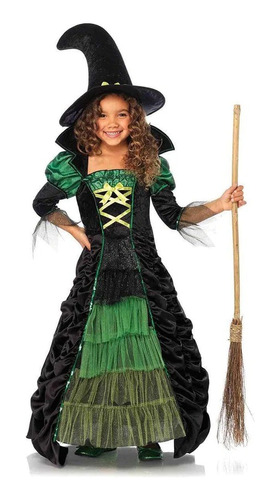 Disfraz Brujita Storybook Witch De Niña Halloween Fiesta