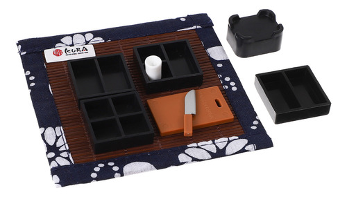 Kit De Comida Bento Mat En Miniatura A Escala 1/12, 10 Unida