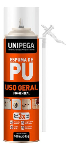 Unipega Espuma De Pu De Uso General - Lata 500ml/340g