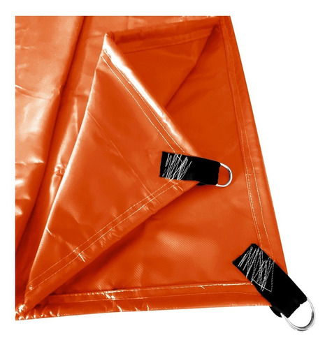 Lona Multiuso Comercial De Lonas De Puebla Polimeros 610 18 Onzas Impermeable De 6m X 6m Color Naranja