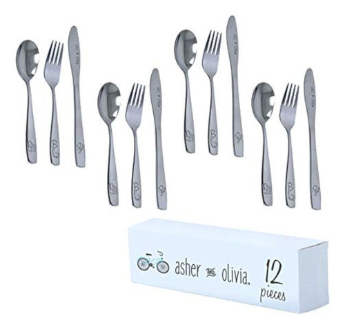 Cubiertos Para Niños Pequeños De Acero Inoxidable 12 Pzas