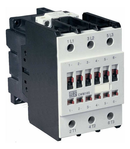 Contator Potencia Tripolar Cwm 105a 220v 60hz Weg
