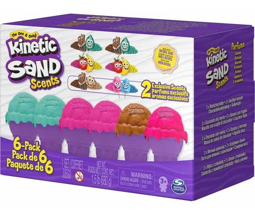 Nuevo Kinetic Sand: 6 Pack Contenedor De Helados