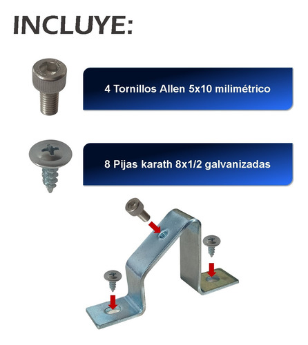 Soporte Para Riel Din 4 Pzs