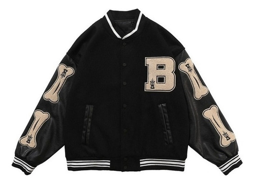 Chamarra Bomber De Béisbol Varsity Ropa De Calle Harajuku