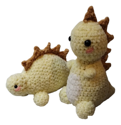 Combo Dinosaurio Stegosaurus + T-rex Plush Amigurumi 