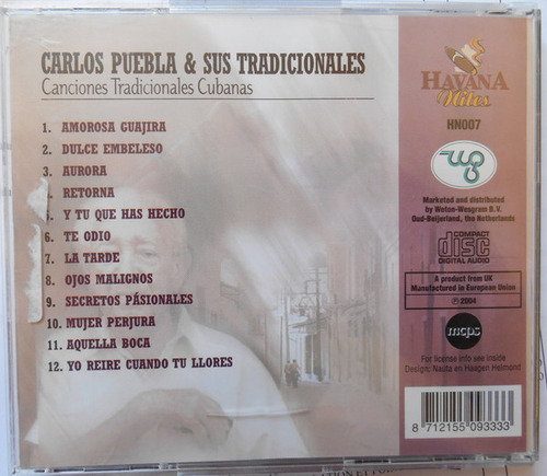Cd Canciones Tradicionales Cubanas (carlos Puebla Y Los Trad Estándar