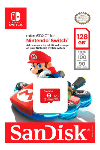 Memoria Micro Sdxc De 128 Gb 100mb X 90 Nintendo Switch