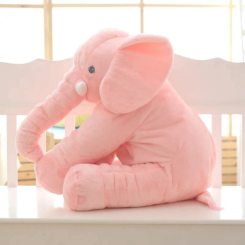 Almohada Peluche Elefante Bebés 60 Cm Niño Niña Apego Gris