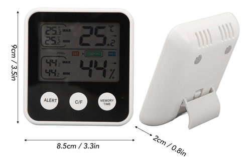 Termómetro Digital De Temperatura Y Humedad Con Pantalla Lcd