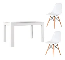 Comprar Combo Eco Mesa Comedor Extensible 100 A 140 + 2 Sillas Eames