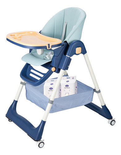 Silla De Comer Bebe Plegable Con Ruedas Multiuso