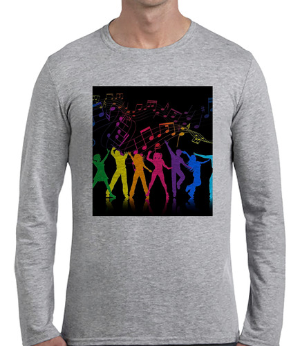 Remera Hombre Ml Baile Salsa Multitud Fiesta Evento