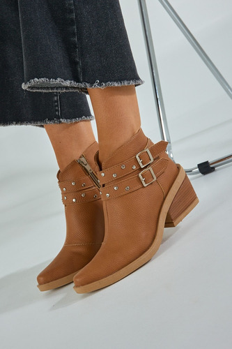 Texanas Charritos Zapatos Botita Botineta Cuero Eco Oferta
