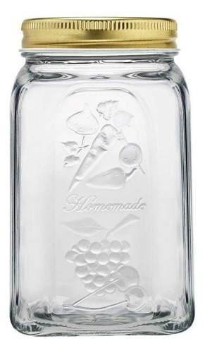 Set De 3 Jarro Con Tapa De Metal 1000 Ml