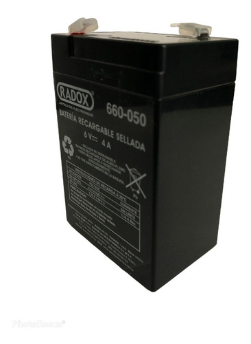 Bateria Recargable 6v 4a Sellada Acido-plomo Radox 660-050